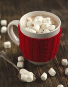 hot chocolate and marshmallows
