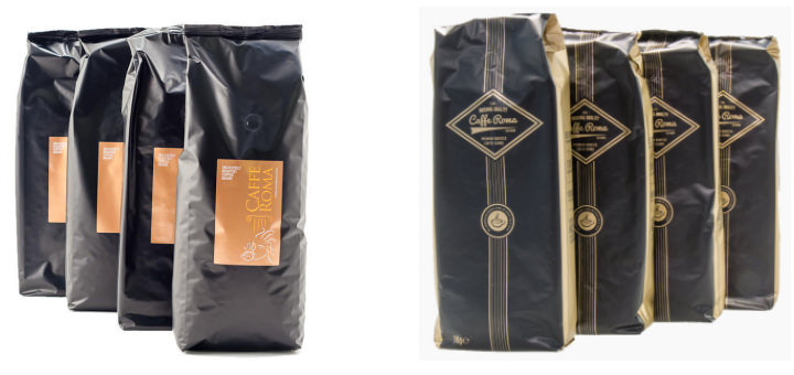 Brand New Caffe Roma Foil Bags