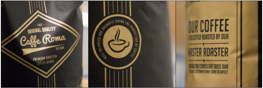 Caffe Roma Packaging Close Ups