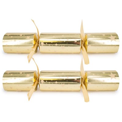 10 Inch Christmas Crackers Golden Stars (50)