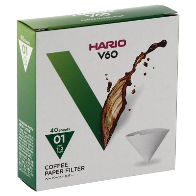 Hario V60 01 White Filter Papers (40 pack)