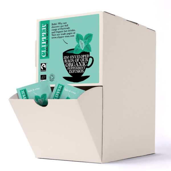 Clipper Fairtrade Organic Peppermint Envelope Tea (250)
