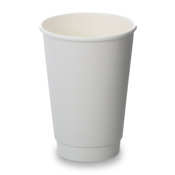 12oz Double Wall Cups - Matt White (250)