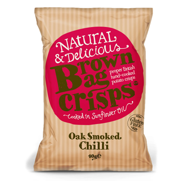 Brown Bag Oak Smoked Chilli Crisps (20 x 40g)