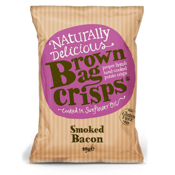 Brown Bag Smoked Bacon Crisps (20 x 40g)
