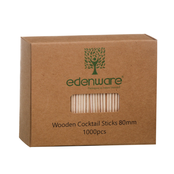 Edenware Wooden Cocktail Sticks 80mm (1000)
