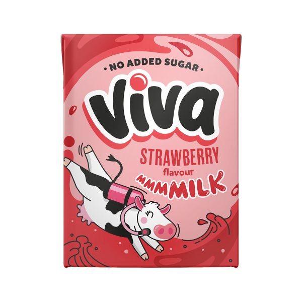 VIVA Strawberry Flavour Milk (27 x 200ml)