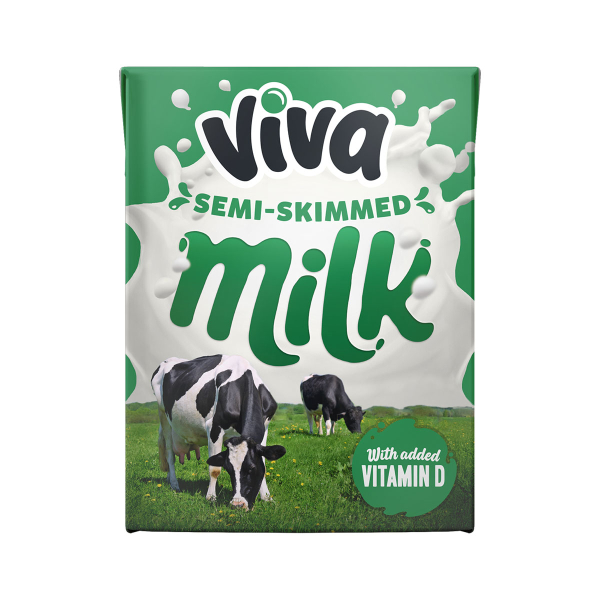 VIVA Semi Skimmed Milk Cartons (27 x 200ml)