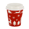 10oz Single Wall Cups - Festive Red Design (100)