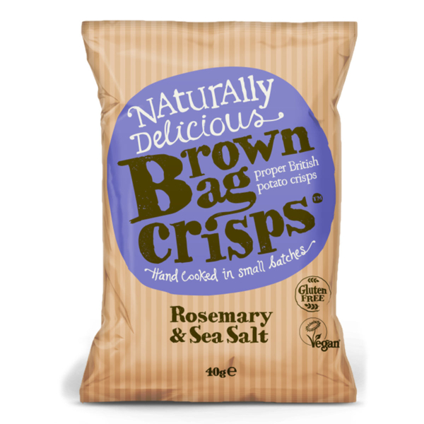 Brown Bag Rosemary and Sea Salt Crisps (20 x 40g)