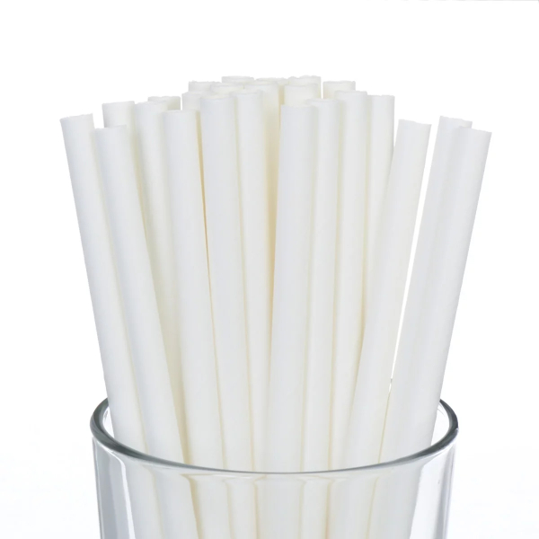 Paper Smoothie Straws - White (200)