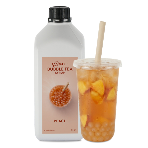 Amor Peach Bubble Tea Syrup (2L)
