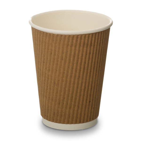 12oz Kraft Brown Ripple Cups (250)